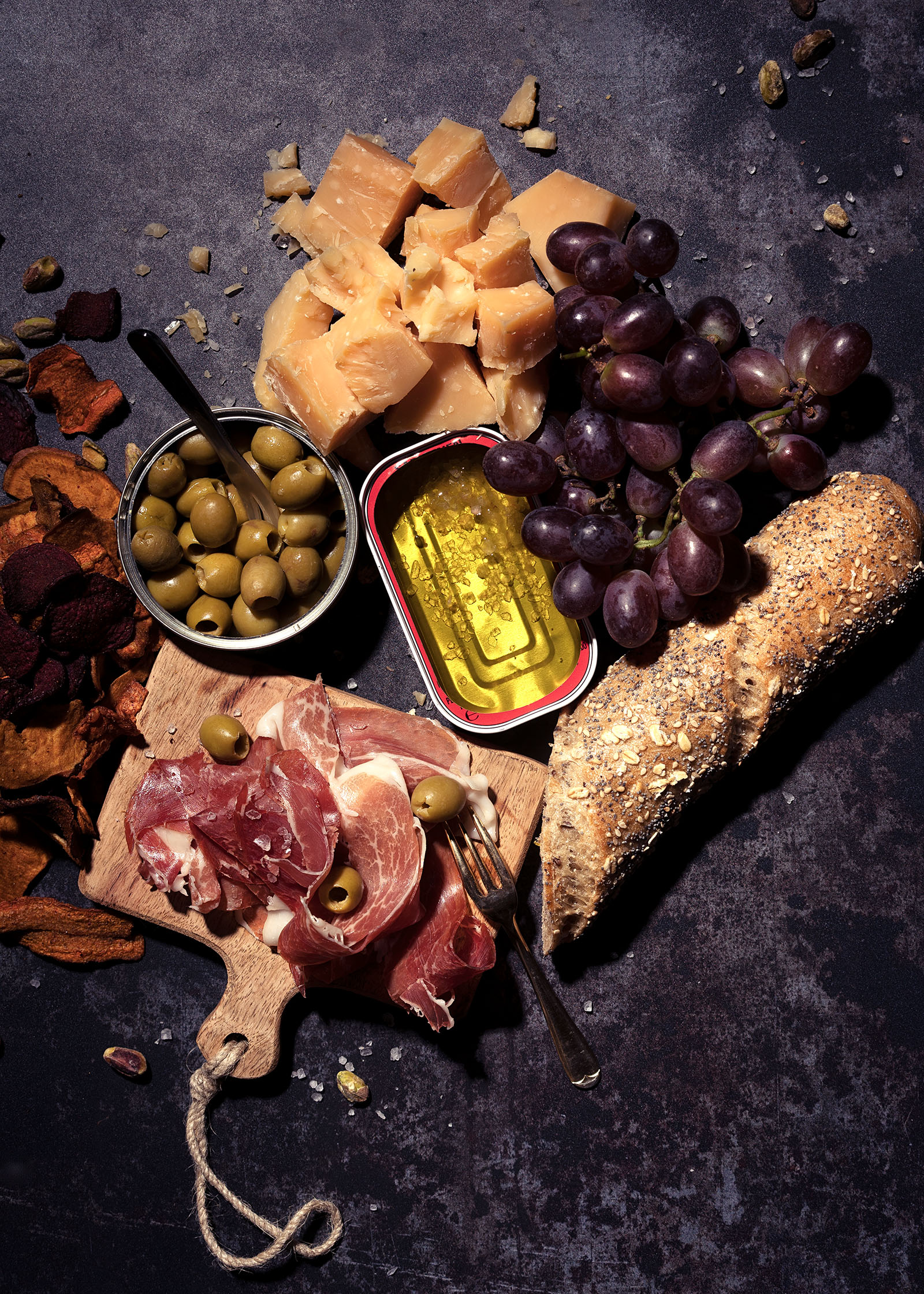 Foodfotografie - borrelplank-boven