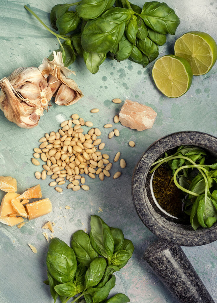 Foodfotografie - pesto-ingredienten