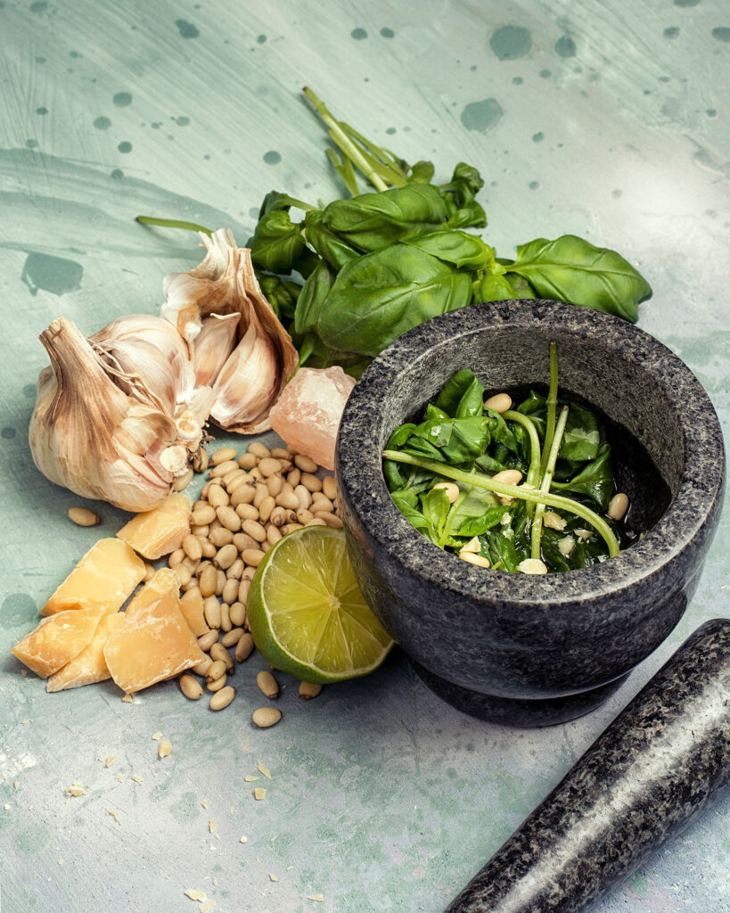 Foodfotografie - pesto-ingredienten